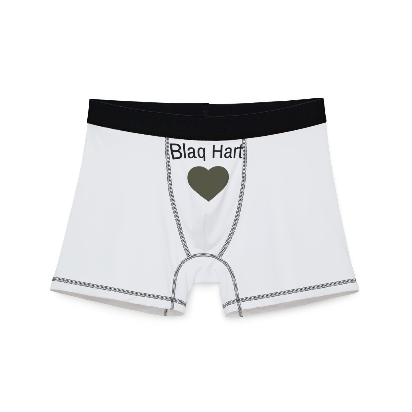 Boxers — "Blaq Hart" Heart Graphic Men's Boxer Briefs
