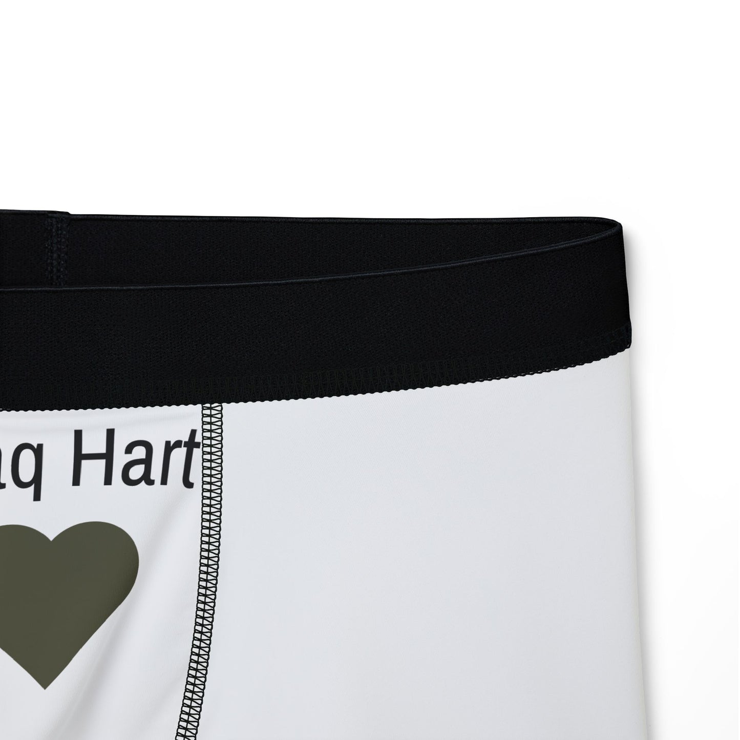 Boxers — "Blaq Hart" Heart Graphic Men's Boxer Briefs