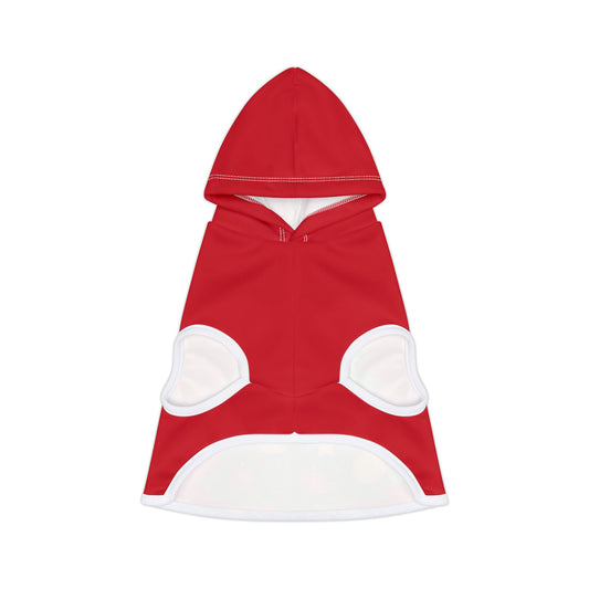 Pet Hoodie - Festive Christmas Tree Dog & Cat Hoodie, Holiday Red Pet Sweatshirt