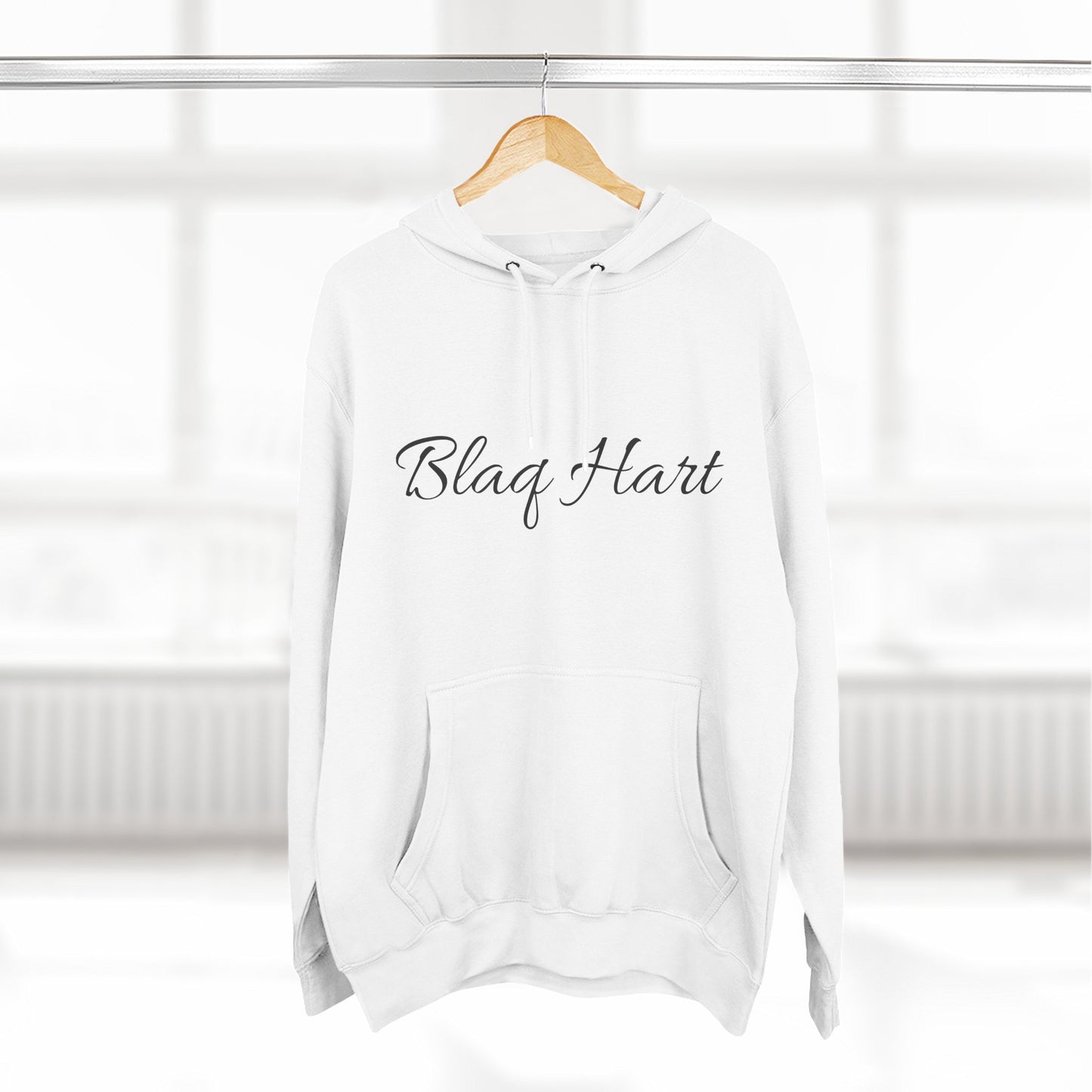 Blaq Hart Three-Panel Fleece Hoodie - Cozy Love Design