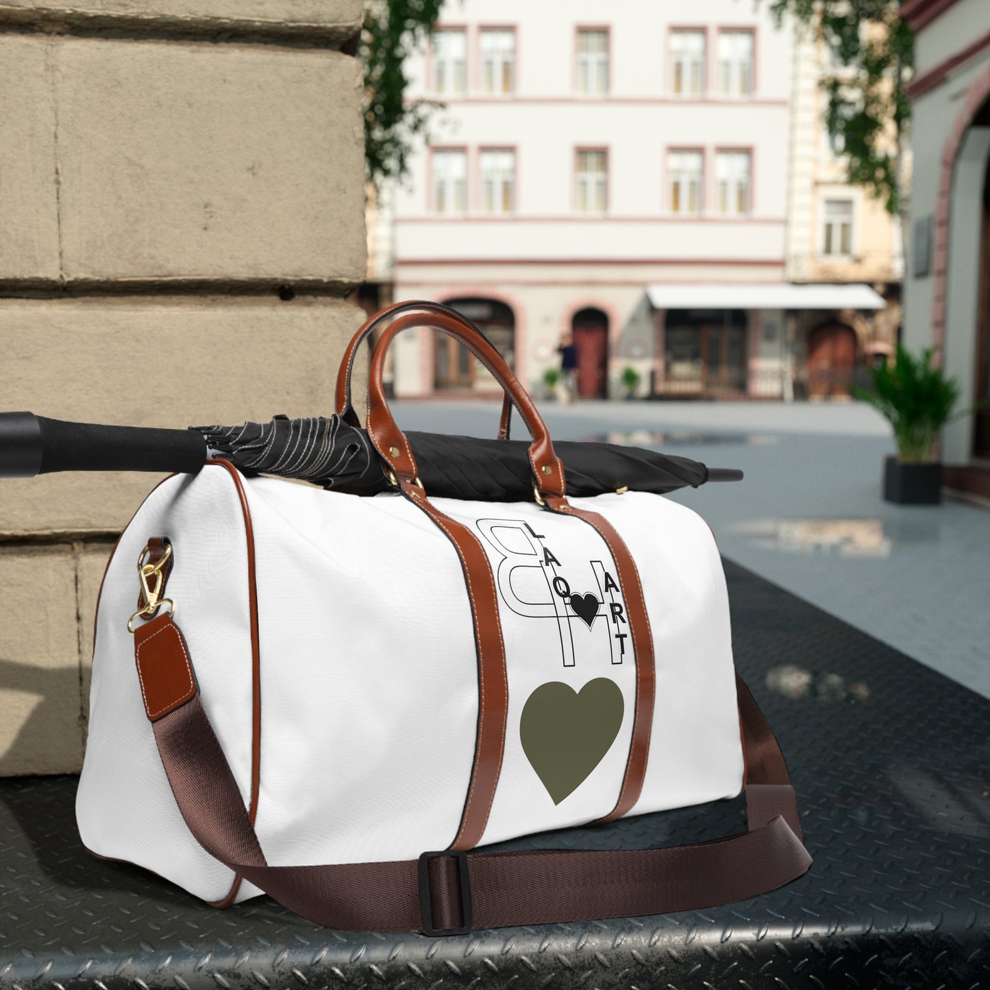 Travel Bag — 'BLQ Art' Heart Logo Waterproof Weekender