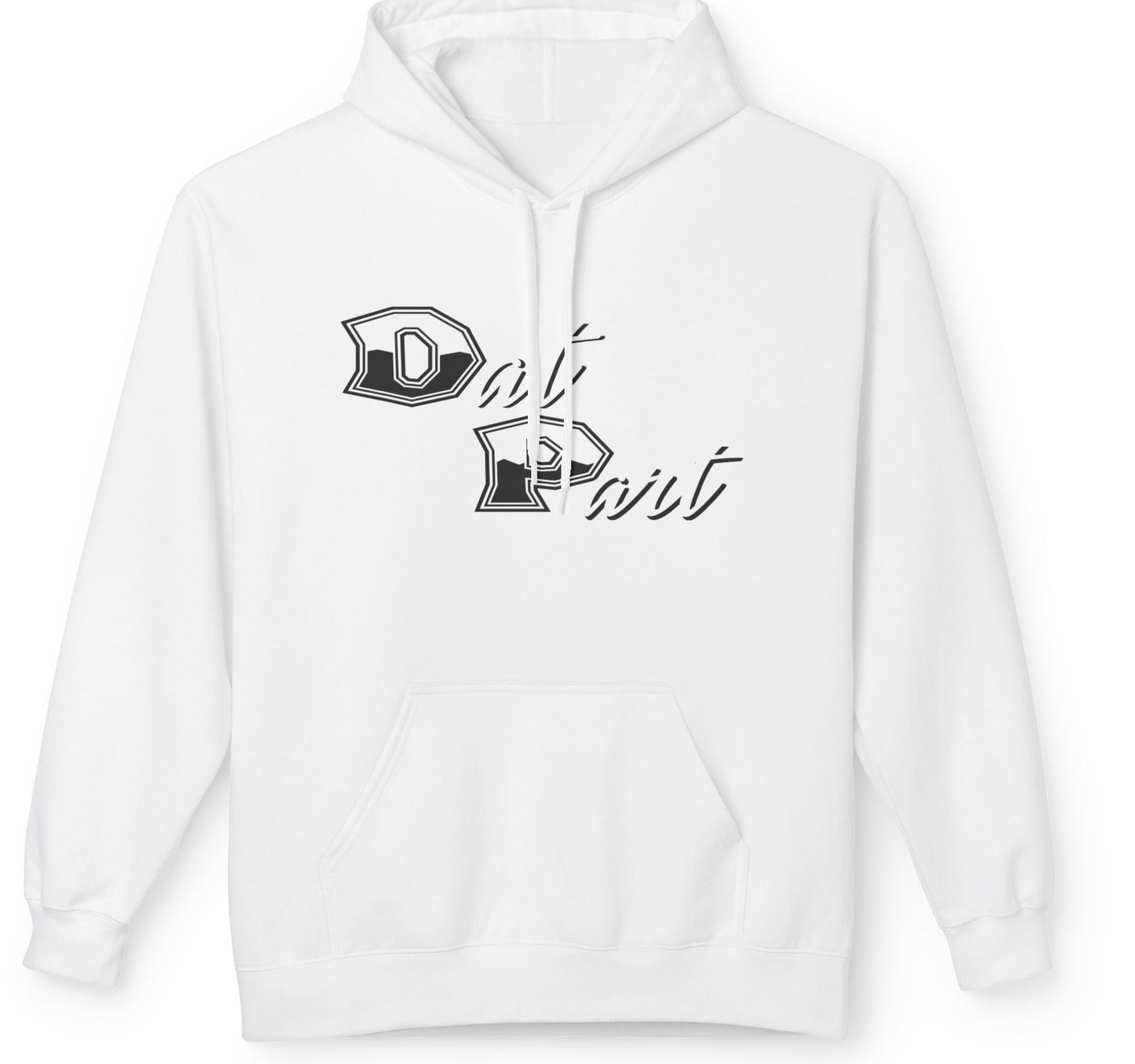 Dad Pants Hoodie — Retro Script Graphic Pullover