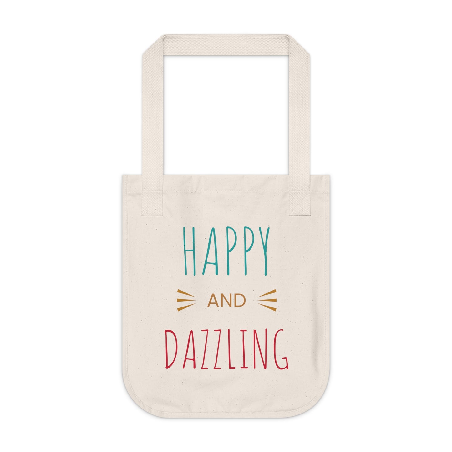 Happy and Dazzling Organic Canvas Tote Bag