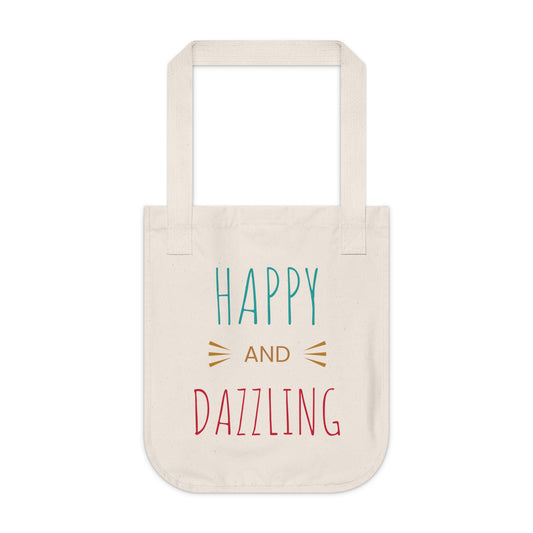 Happy and Dazzling Organic Canvas Tote Bag