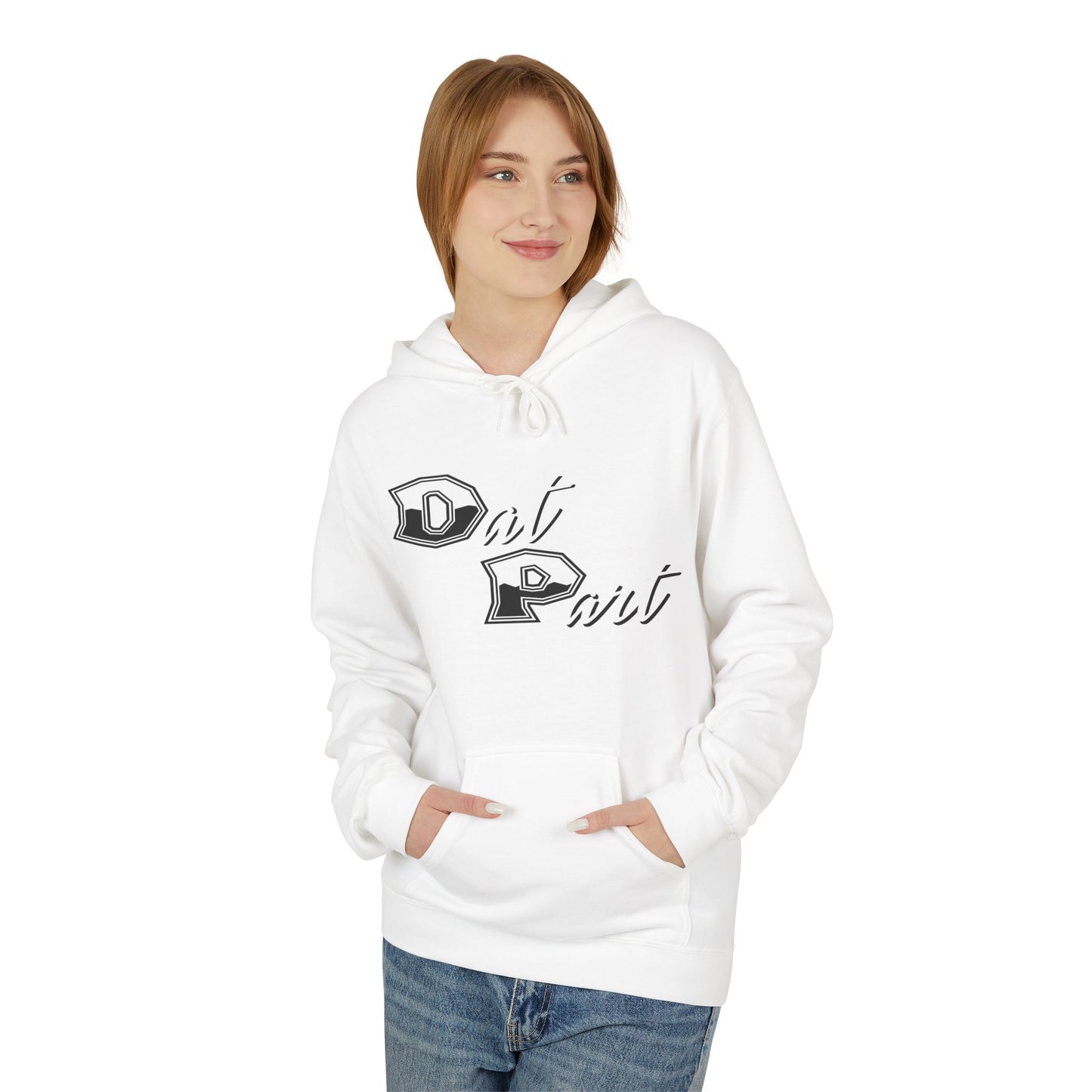 Dad Pants Hoodie — Retro Script Graphic Pullover