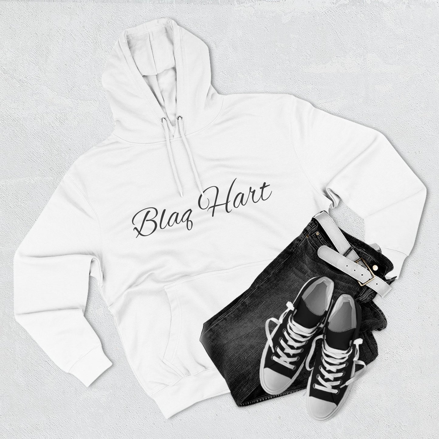 Blaq Hart Hoodie - Cozy Three-Panel Fleece for Everyday Comfort