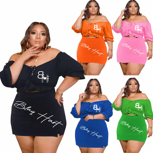 Plus Size 2 Piece Short Set